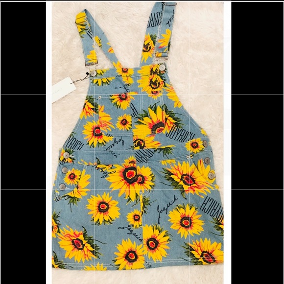 🌻JOYRICH sunflower dungaree overall skirt 90s🌻 - Picture 2 of 8